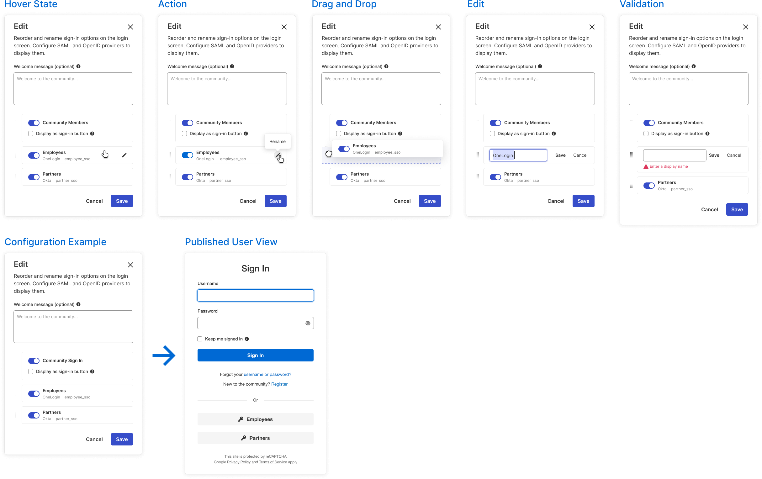 Admin Configuration Experience