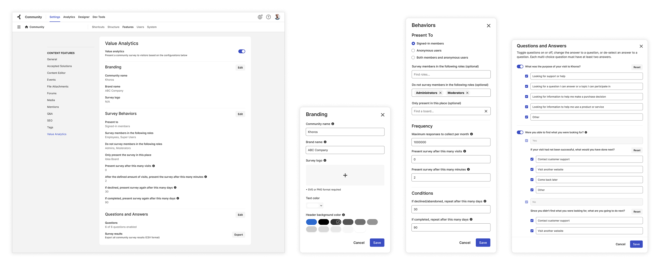 Survey Configurations